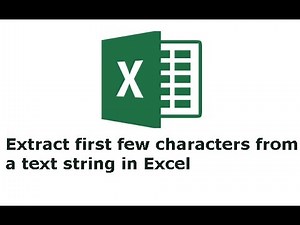 Extract first few characters from a text string in Excel using Left Function