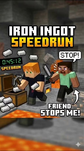 Speedrunning on Iron Ingot While My Friend Hunts Me # speedrun