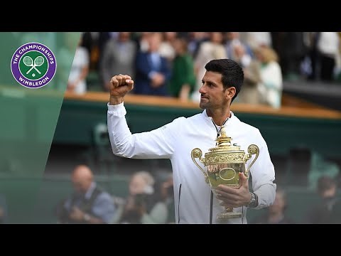 Wimbledon 2019 gentlemen's singles trophy presentation