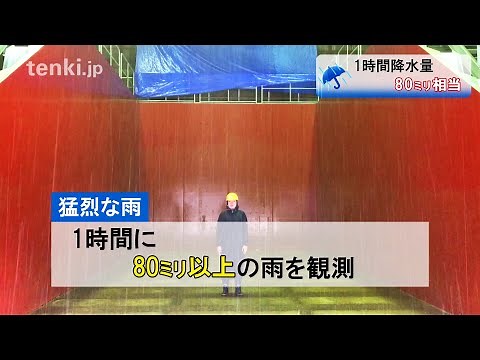【tenki.jp雨の降り方動画】猛烈な雨（80ミリ以上）