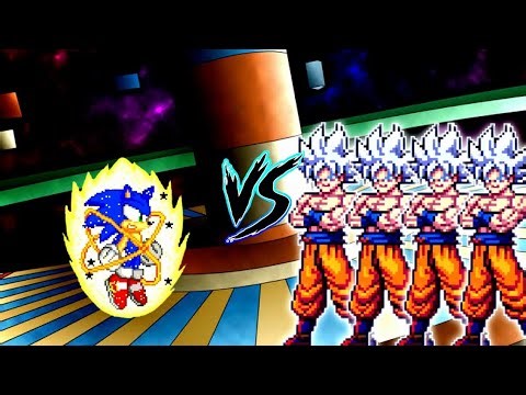 Sonic Chaos V4 JVL OP (all form) VS Goku Perfect MUI V2 OP X 4 in Jump Force Mugen