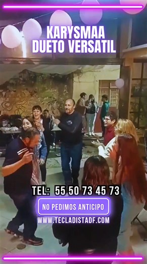¡Descubre la magia de KarySmaa!  Dueto musical para eventos sociales que hará que tu fiesta sea inolvidable . ¡No pedimos anticipo! ¡Garantizamos tu evento!  Con nuestra música en vivo, tu evento será el más épico . ¡Contrata a los mejores!  #KarySmaa #DuetoMusical #EventosSociales #MúsicaEnVivo #FiestaInolvidable #GarantíaTotal | Karysmaa | Facebook