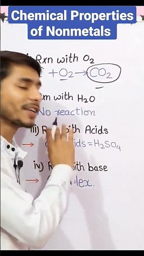 Chemical Properties of Nonmetals | Class 8 Science Chapter 4 metals and nonmetals