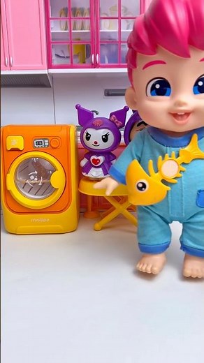 ASMR Toy Unboxing Bebefinn Washing Machine Set | Satisfying Toy Play with PyPy #shorts