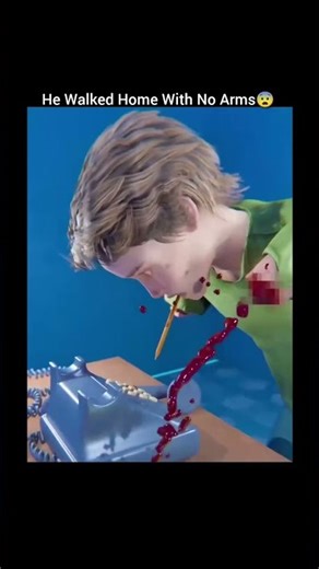 He walked without Arms In 3d Animation #shorts #3danimation