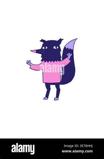 sales flash animation of cartoon wolf Stock Video Footage - Alamy