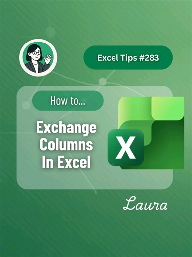 Exchange columns in excel! #excel #exceltips #exceltricks #spreadsheet