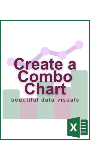 CheatSheets on Instagram: "Create a Combo Chart in Excel 📊 Step 1. Click anywhere in the data. Go to the ‘Insert’ tab. Click ‘Insert Combo Chart’. And choose ‘Clustered Column - Line on Secondary Axis’. Step 2. Move the Combo Chart. Change the colors and style to fit your theme. Change the Chart Title. Step 3. Double-click the line, click the paint bucket icon, click ‘Marker’ and ‘Marker Options’, choose ‘Bult-in’ and select a circle. Step 4. Go to chart elements (click the ‘+’ symbol), expand 