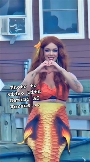 AI Mermaid vs Real Mermaid #teamhailey #mermaid #mertailor #gemini #cosplay #canada