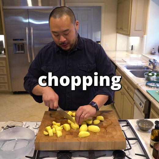 cooking mashed potatoes in the microwave using Anyday. I do it. You should try it. | David Chang