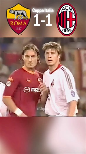 As Roma Vs Ac Milan Coppa Italia 02/03 #1minute
