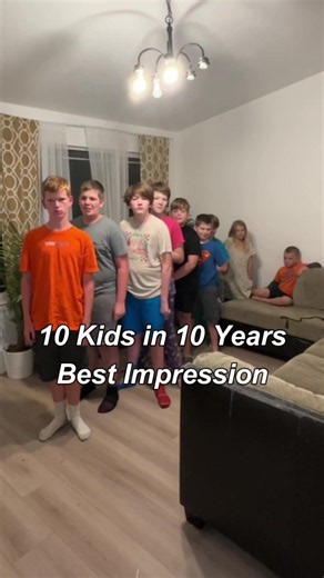 Asked the kids to do their best impressions. Here is what we got. Which ones do you recognise and which one is the best? #10kids #largefamily #bestimpression #vsauce @vsauce