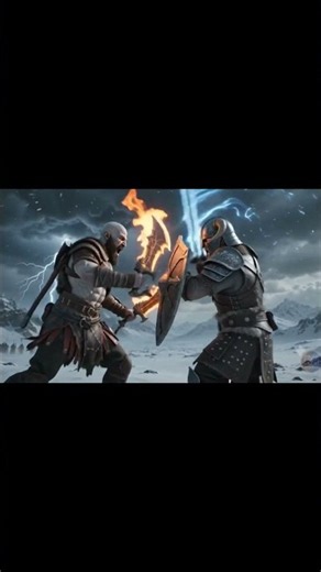 KRATOS vs DRAGONBORN: O Duelo de Destruidores de Deuses! ⚔️🐉#kratos #dragonborn #godofwar #skyrim