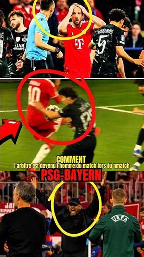 Comment l’arbitre est devenu l’homme du match lors du Bayern vs PSG. 😳😰