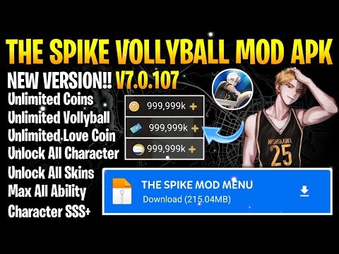 The Spike Cross Vollyball Mod Apk 2026 Terbaru v7.0.107 - Unlocked All Characters & Unlimited Money