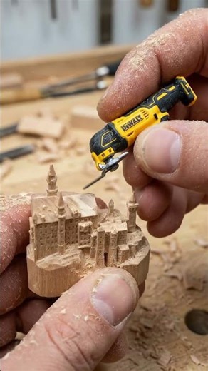 Neuschwanstein Castle Mini Crafted with DEWALT Oscillating Multi-Tool #minitools #diy #dewalt