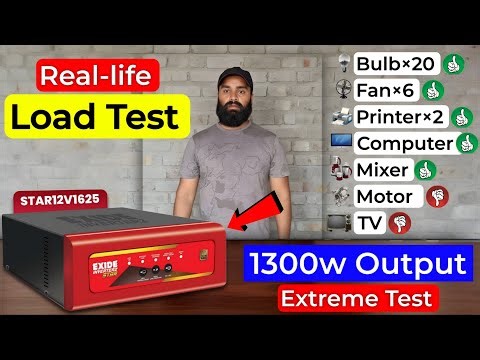 Load Test Exide Star 12v1650va Inverter Video
