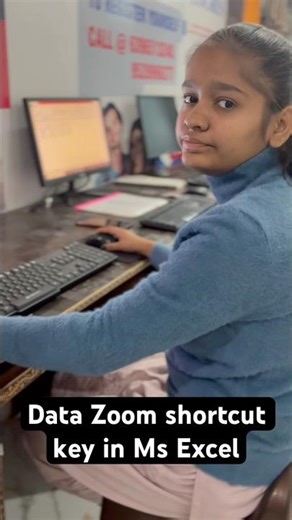 Data Zoom shortcut key in Ms Excel 😱😲🔥#viral #shorts #shortsfeed #ytshorts #excel #computer
