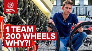 Cyclists at the Tour de France have all the latest cycling equipment and tech at their disposal, but why do teams have so many wheels when there are only eight riders? Si takes you through all the reasons why! | Global Cycling Network