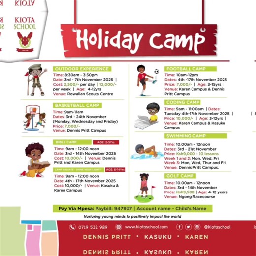 Exciting Holiday Camps at Kiota School for Kids