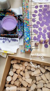 A small moment from our workshop, where the Rainbow Friends get their colourful outfits 💜 #madewithlove #insidegrimms | GRIMM'S Wooden Toys