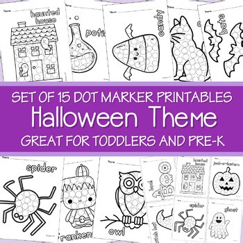 Halloween Coloring Pages & Dot Marker Activities | Fine Motor Practice