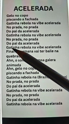" acelerada " song lyrics #lyrics #music #trendingshorts #trending