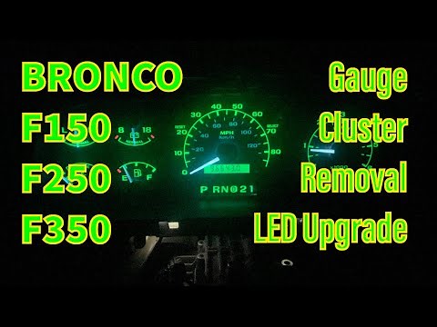 How To Remove Gauge Cluster & LED UPGRADE Ford Bronco OBS F150 F250 F350