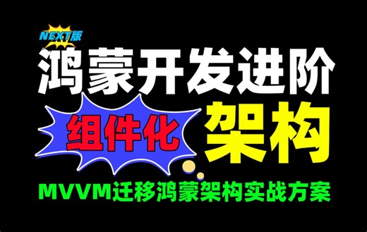 【全网首发】鸿蒙next开发：ArkUI框架的实现原理和落地实践-ArkUI组件（MVVM）迁移鸿蒙三层架构落地方案