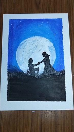 Boy Proposing a Girl 😍 | Easy Oil Pastel Drawing for Beginners #shortsfeed #art #diy #drawing #trend