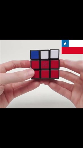 How to make the Chile Flag on a Rubik's Cube! 🇨🇱🧩