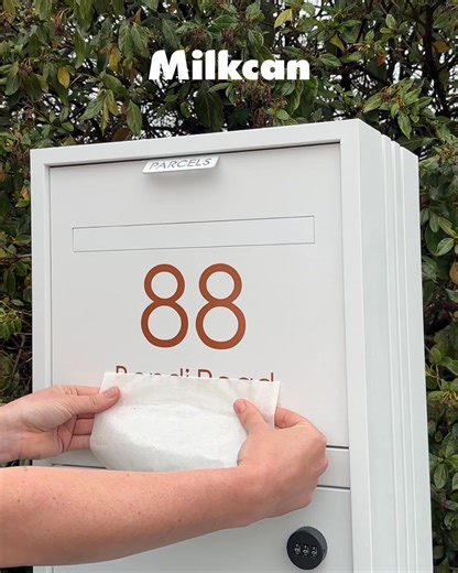 4.1K views | Featuring a sleek, modern design and customisable house number placement, the Bondi Letterbox is the perfect way to add style and personality to your entryway. | Milkcan Outdoor | Facebook