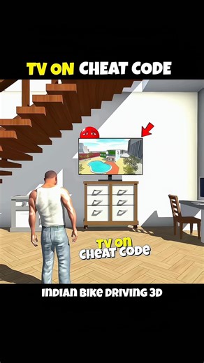 Tv On Using Secret Cheat Code 😲 Indian Bikes Driving 3d || #shorts