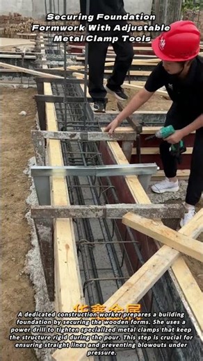 Securing Foundation Formwork With Adjustable Metal Clamp Tools