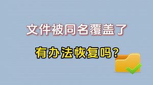 【数据恢复】不小心替换了同名文件怎么找回？文件被同名覆盖了也能启动恢复！