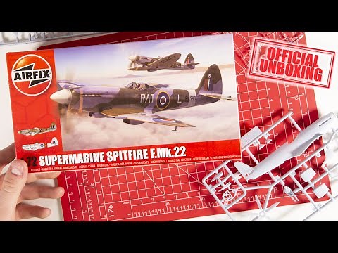 Official Unboxing- Airfix Supermarine Spitfire F.Mk.22 (A02033A)