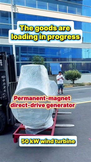 Complete 50kW wind turbine generator system is now being loaded.