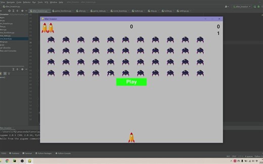 Python-外星人入侵小游戏