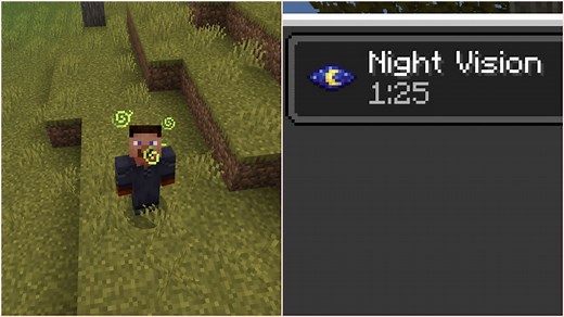 How to check potion effects on Minecraft Bedrock