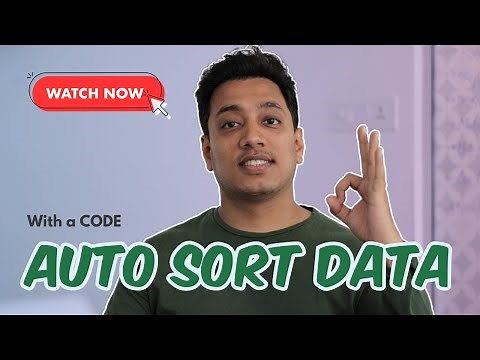 How to Sort Data in Excel using VBA (Auto Sort)
