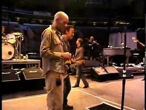 Michael Stipe of R.E.M. and Bruce Springsteen