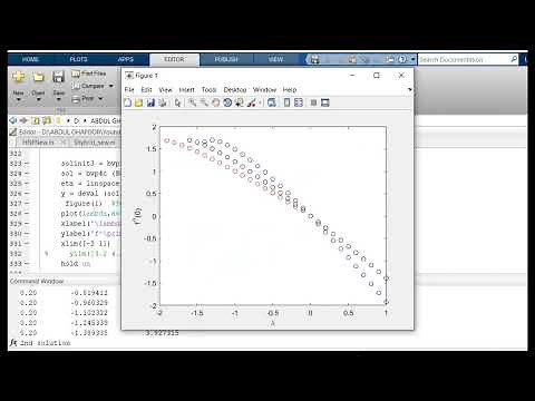 Graph of Skin friction and Nusselt Number in MATLAB Through BVP4C Method