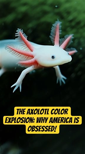 The Axolotl Color Explosion: Why America is Obsessed! #axolotl #wildlife #animals #viral #facts