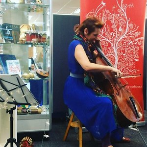 Wow! Cello Dreaming... Louise King, you rock! 󾠚󾠙 Live music this week during Library and Information Week. | Sunshine Coast Libraries