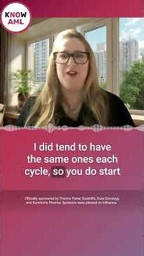 What side effects did you experience during treatment for AML, and how did you manage them?