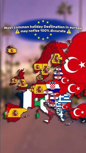 Most popular holiday Destination in Europe # #europe #holiday # #map #mapguide #mapper