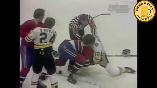 --- Stan Jonathan vs Pierre Bouchard --- On May 21st, 1978 scrappy Bruin Stan Jonathan took on the much larger Pierre Bouchard during game four of the Stanley Cup Finals vs the Canadiens.....and the rest is history. | Beer Belly Sports
