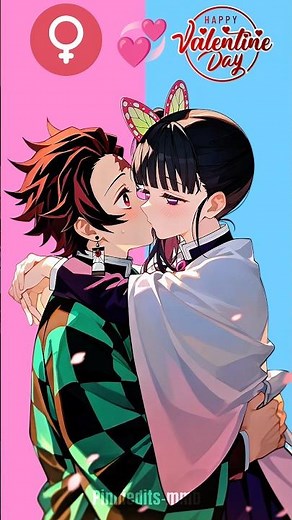 💗 Demon Slayer Couples Sharing Sweet Valentine kiss! #demonslayer #anime #animeedit #editing