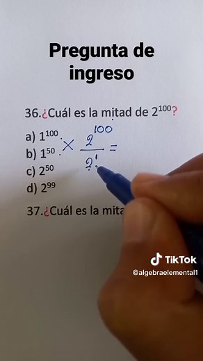 #matematicas #razonamientomatematico #inteligente #problema #solucion #mate #algebra #leyesdeexponentes