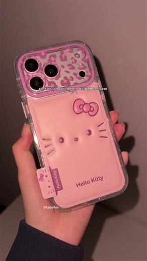 Love my new pink leopard print hello kitty phone case!!😍✨ #hellokitty #phonecase
